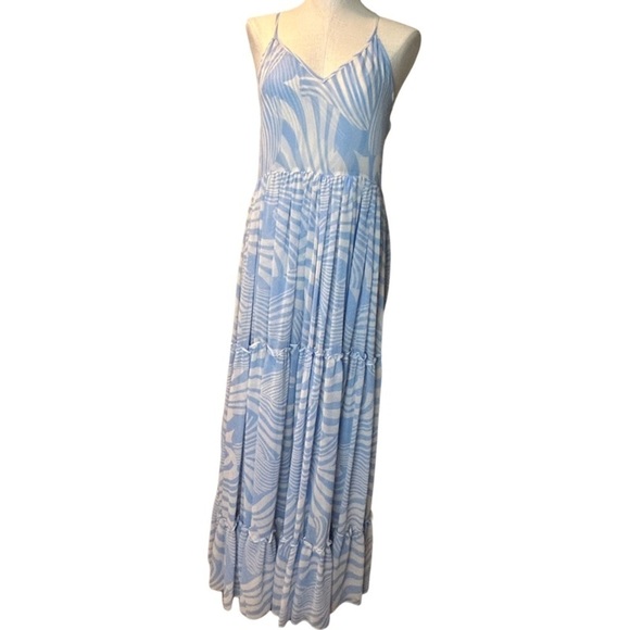 NWT MISA Los Angeles Light Blue Kalita Maxi Dress, size L - Picture 6 of 13